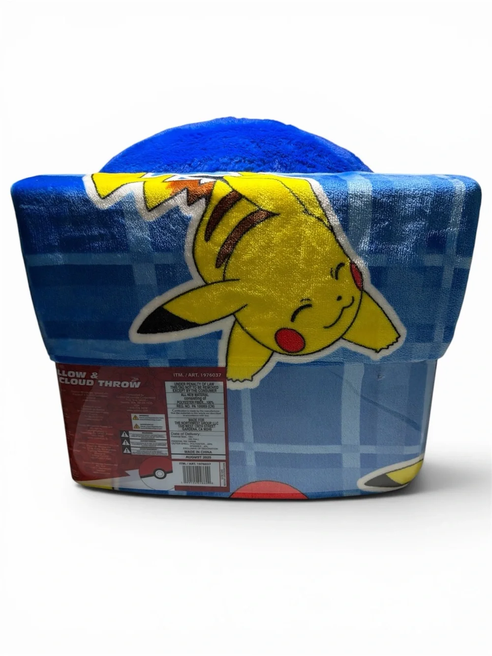 New Pokémon Ball fur pillow and reversible throw blanket